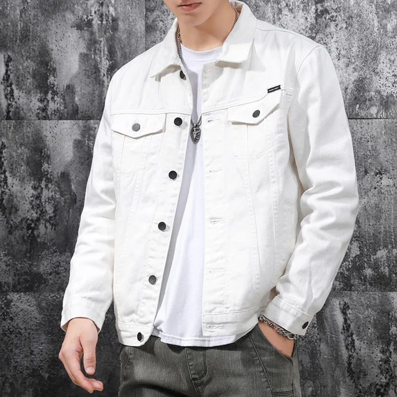 ルーズフィット ユース カーキ デニム ジャケット メンズ 韓国スタイル トレンディなワークウェア ジャケット カジュアル 多用途 アウター ティーンエイジャー向け