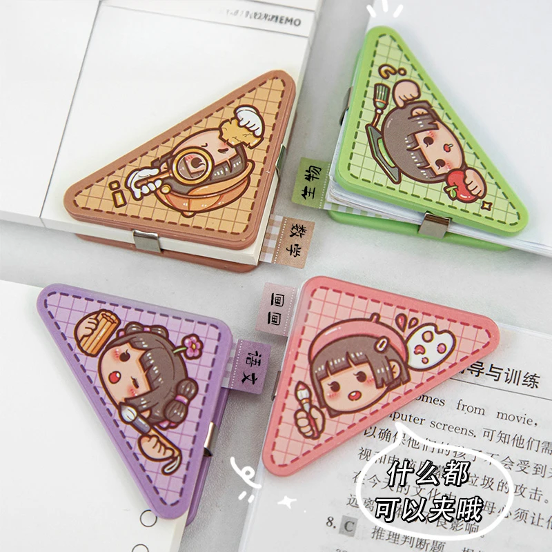 Small Mochi Corner Clip Student Test Paper File Triangle Clip Bill Information Clip 90 Degree Clip Kawaii Stationery Small Gift