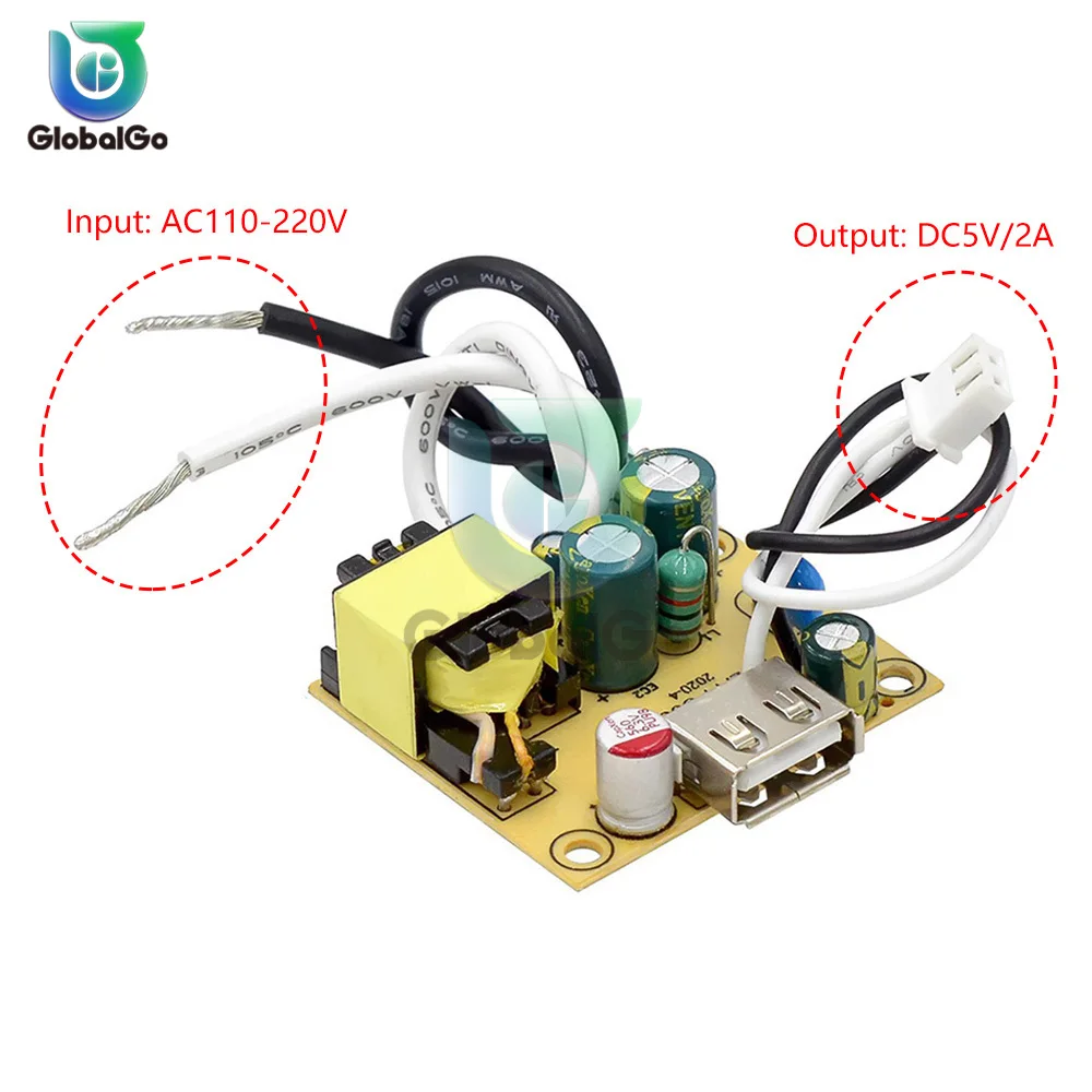 5V 2A 10W Aislado Módulo de Potencia Con Agujero De Montaje Tarjeta de Alimentación Adaptador de Transformador Construido En el Módulo de Accionamiento