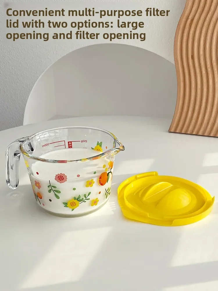 Heat Resistant Glass Measuring Cup Large Capacity Egg Beating Cup Breakfast Microwave Safe  Milk Scale Cup Kitchen Tools view 4