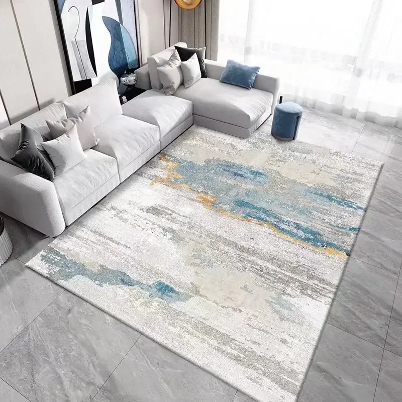 Light Luxury Rugs for Bedroom Large Area Living Room Decoration Carpet Washable Bedside Soft Floor Mat Anti-slip Cloakroom Rug