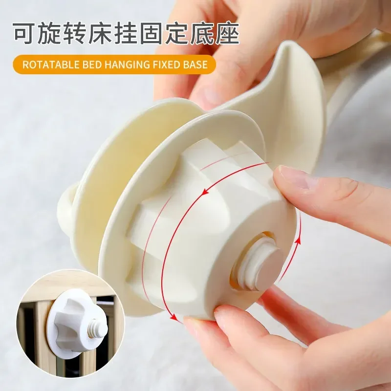 حامل لعبة جرس سرير الطفل ، قوس خشخيشات بيضاء ، صندوق موسيقى سرير متنقل ، لعبة سرير الأطفال حديثي الولادة ، يمكن للحامل أن يدور بالدرجات #6