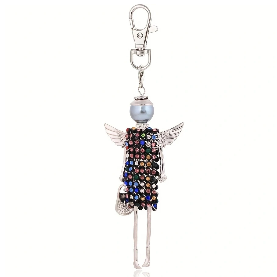 Keychains Cute Doll Car Bag Pendant For Women Handmade Wing Angel Key Chain Gift Christmas Jewelry Wholesale