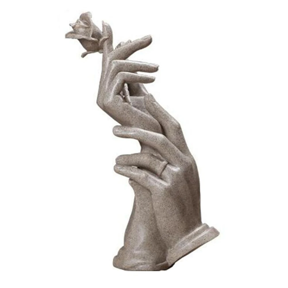 

Rose Decor Hands Holding Rose Figurine Elegant Wedding Gift Home Bedroom Office Decor Aesthetic Photo Prop Mini Model