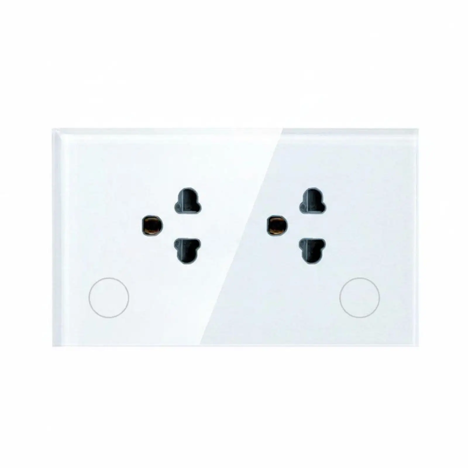 Matter Enabled Wifi Wall Socket Dual Outlet Smart Home Plug for Ios Home System Google Assistant with App Control and Timer