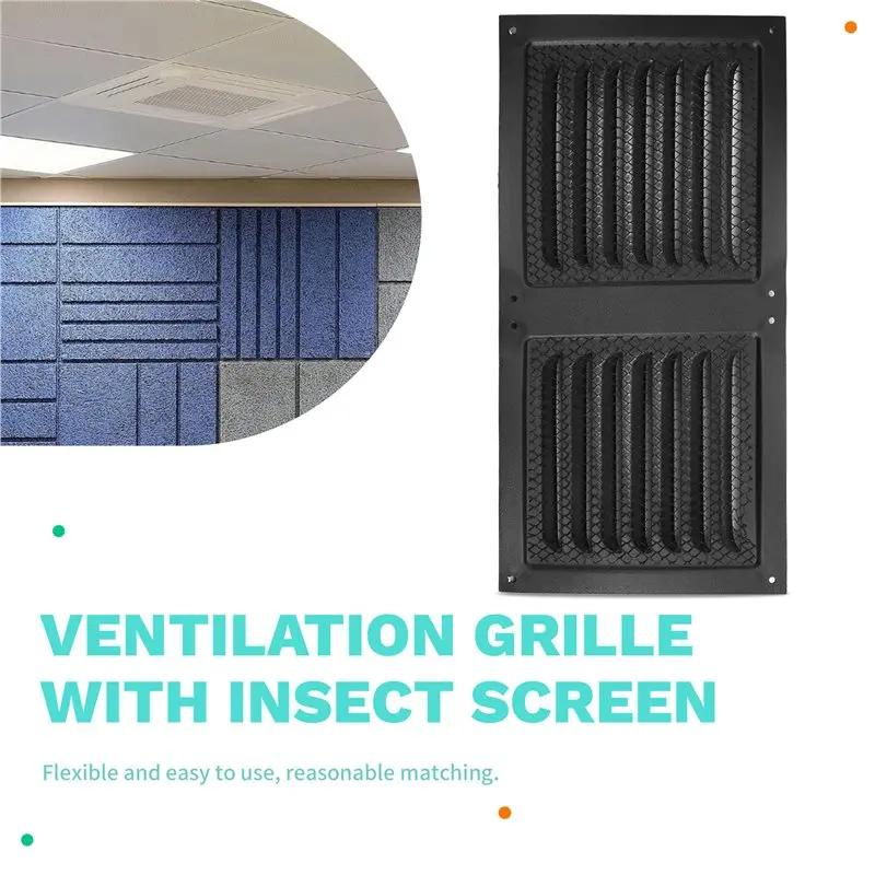 A25F-Built-In Insect Screen Airflow Grille Vent Cover Compact Size For HVAC Systems For Cooling Optimal Airflow