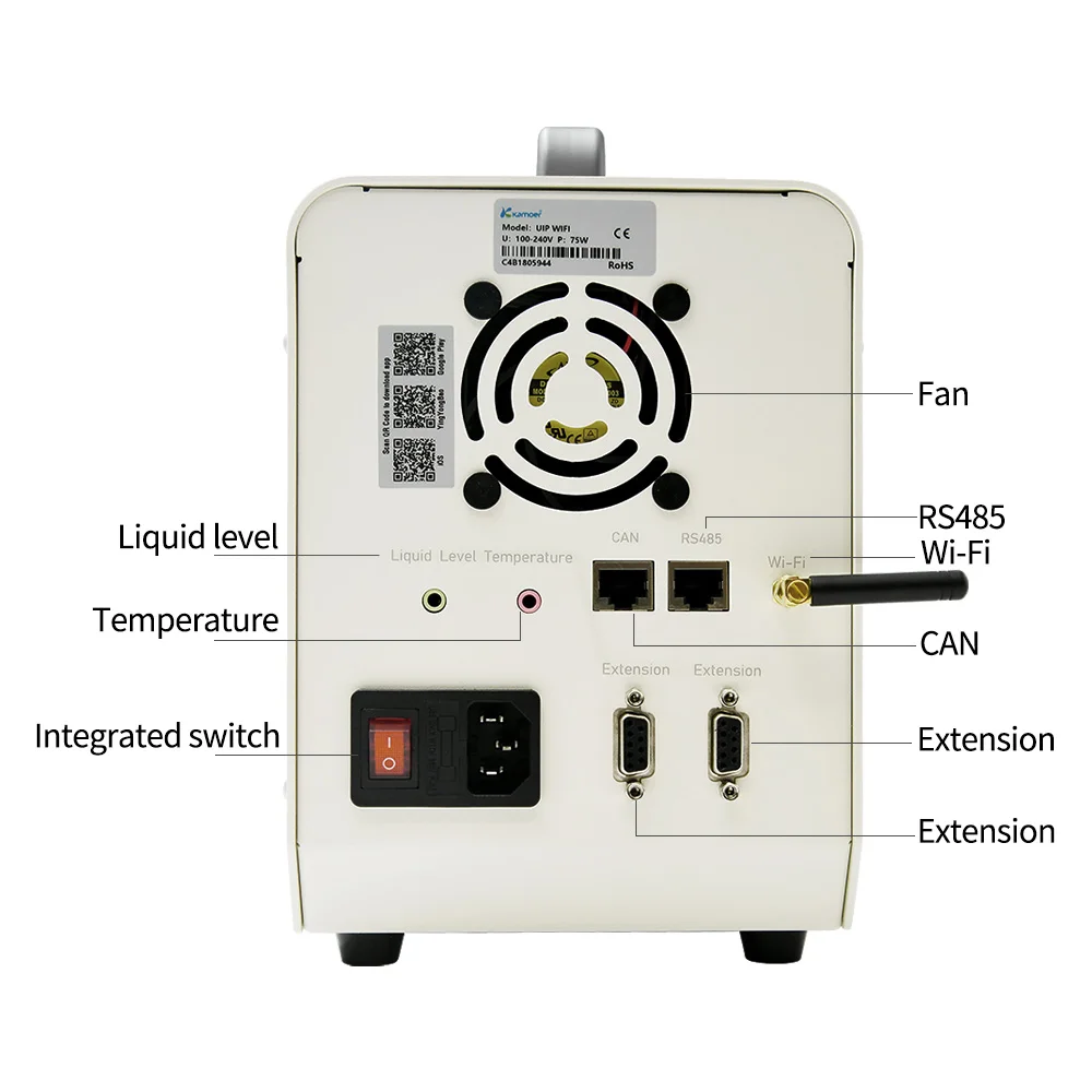 Kamoer 0.1~1520ml/min UIP Multi-channel Peristaltic Pump AC100V-240V High Flow Stepper Dosing Pump(Foot Switch, RS485) for Lab