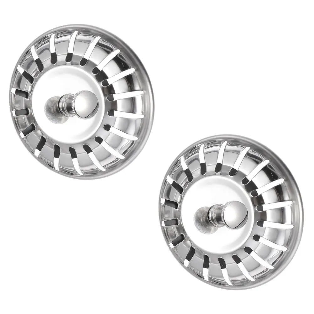 

2pcs Stainless Steel Sink Drain Cover Water Leak Filter Mesh For Kitchen Sink Hole Covers Drainage Plugs Accessories