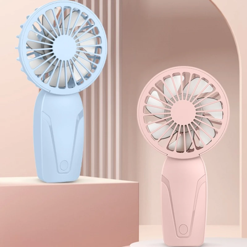 ‌ مروحة صغيرة محمولة مع 3 سرعات USB قابلة لإعادة الشحن، مروحة مكتب محمولة للسفر، مبرد شخصي هادئ للتخييم الصيفي