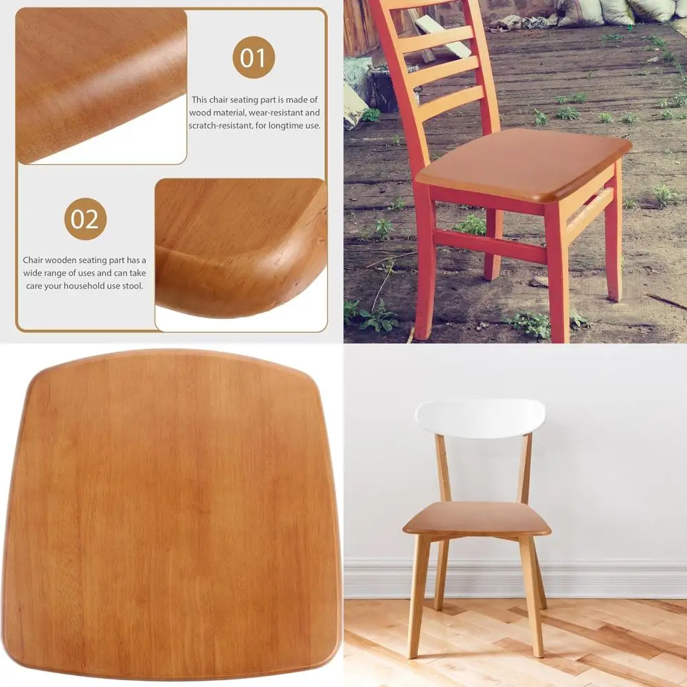 

Solid Wood Chair Seat Cushion - Replacement Pad for Wooden Stools & Desk Chairs