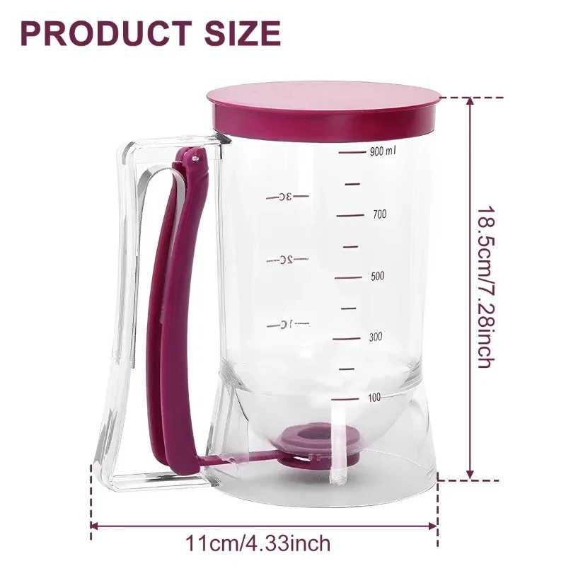 900ml Handheld Dough Dispenser Measuring Cup 6