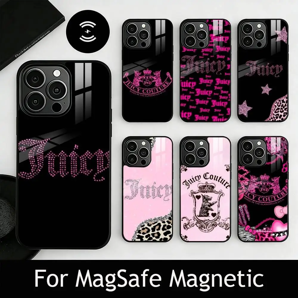

J-Juicy X C-Couture Phone Case For iPhone17,16,15,14,13,12,11 Plus,Pro Magnetic with Magsafe Wireless Charging