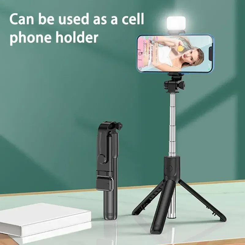 Bluetooth Remote Extendable Phone Tripod Wireless Selfie Stick Tripod Stand for iPhone 15 Samsuing Phone Tiktok Live Streaming