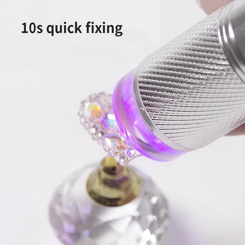 【B】Nail Lamp Mini UV Portable Silicone LED Lamp Nail Flashlight Stamper Quick Dry Lamp Silicone Handheld LED Manicure Lamp