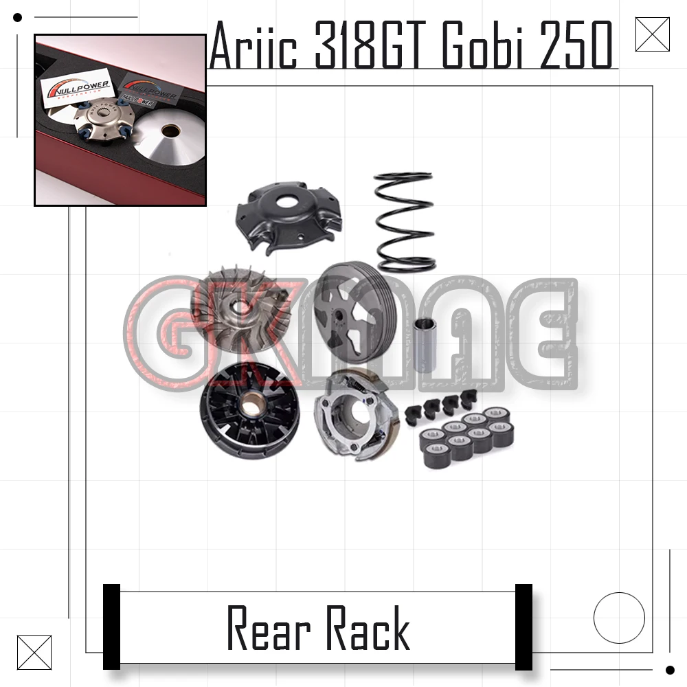

For Ariic 318GT 318 GT Gobi 250 Gobi250 2025-2026 Motorcycle Modified Drivetrain Kit Pulley Clutch Belt Transmission Plenum