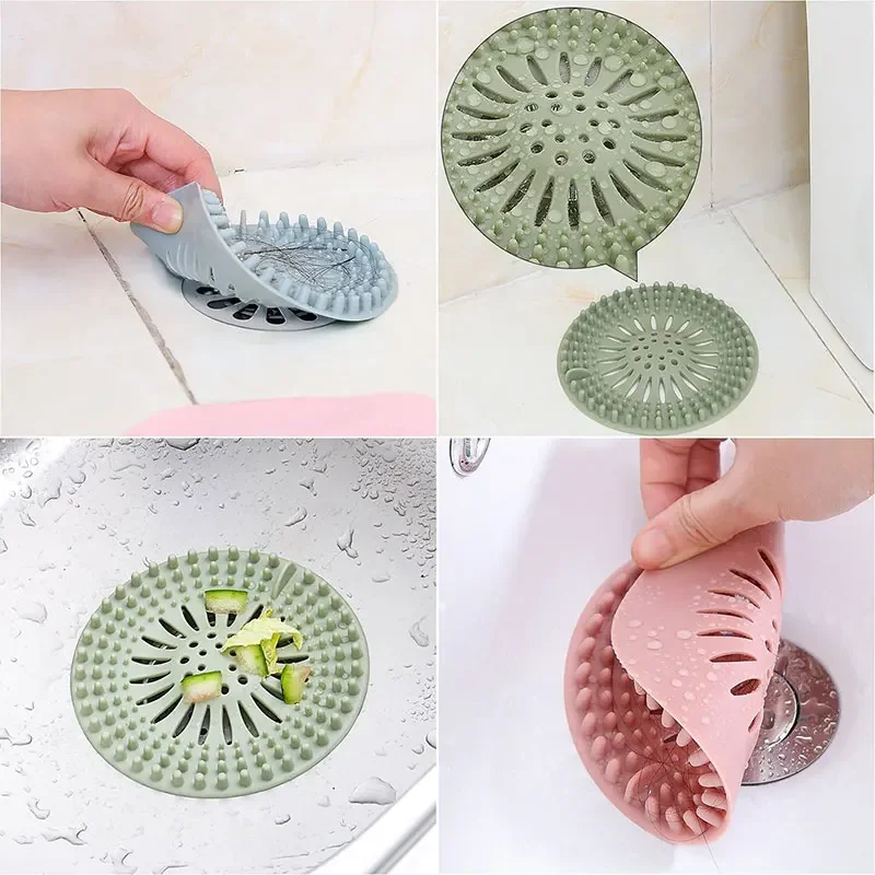 1Pc Sink Strainer  Bathroom Sewer Filter Floor Drain Drain Hair Catcher Bath Shower Stopper Plug Anti Blocking Bathroom Products