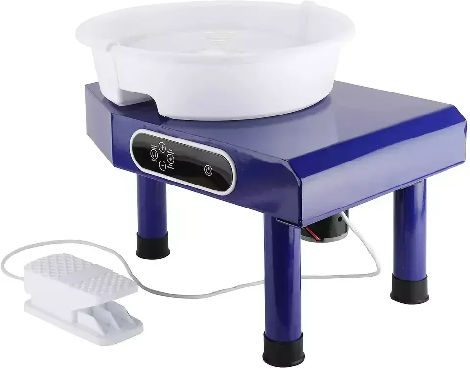 آلة عجلة فخار LCD بقدرة 350 وات مع آلة عجلة فخار بحوض قابل للإزالة للبالغين والأطفال