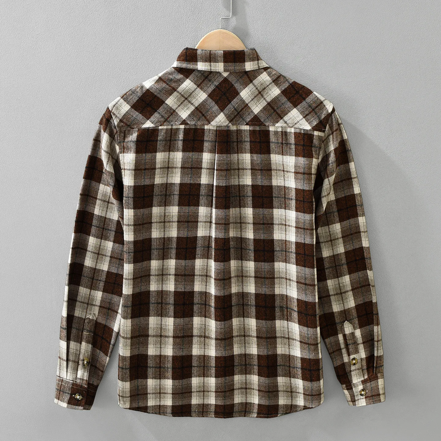 Men Japanese Style Vintage Plaid Shirt Long Sleeve Loose Oversized Button Down Fall Daily Casual Comfort Layering Classic Tops
