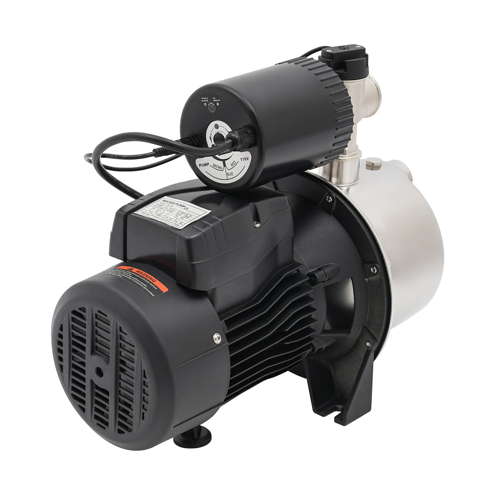 0.75HP Water Pressure Booster Pump Well Jet Pump 110V for Home ,Farms, Garden Hose Boosters, etc