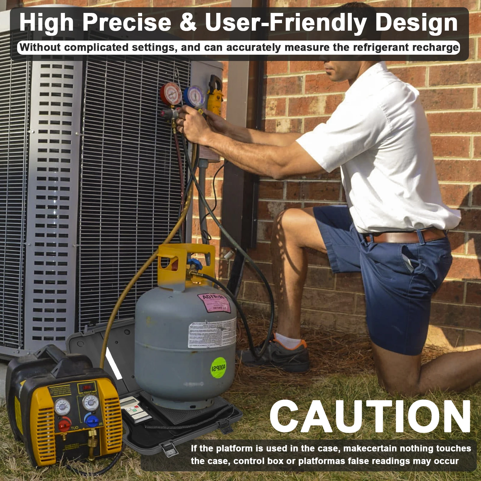 Digital Refrigeration Scale High Precise Electronic Scale for Refrigerants Refilling Central Air-conditioning andEquipment Tools