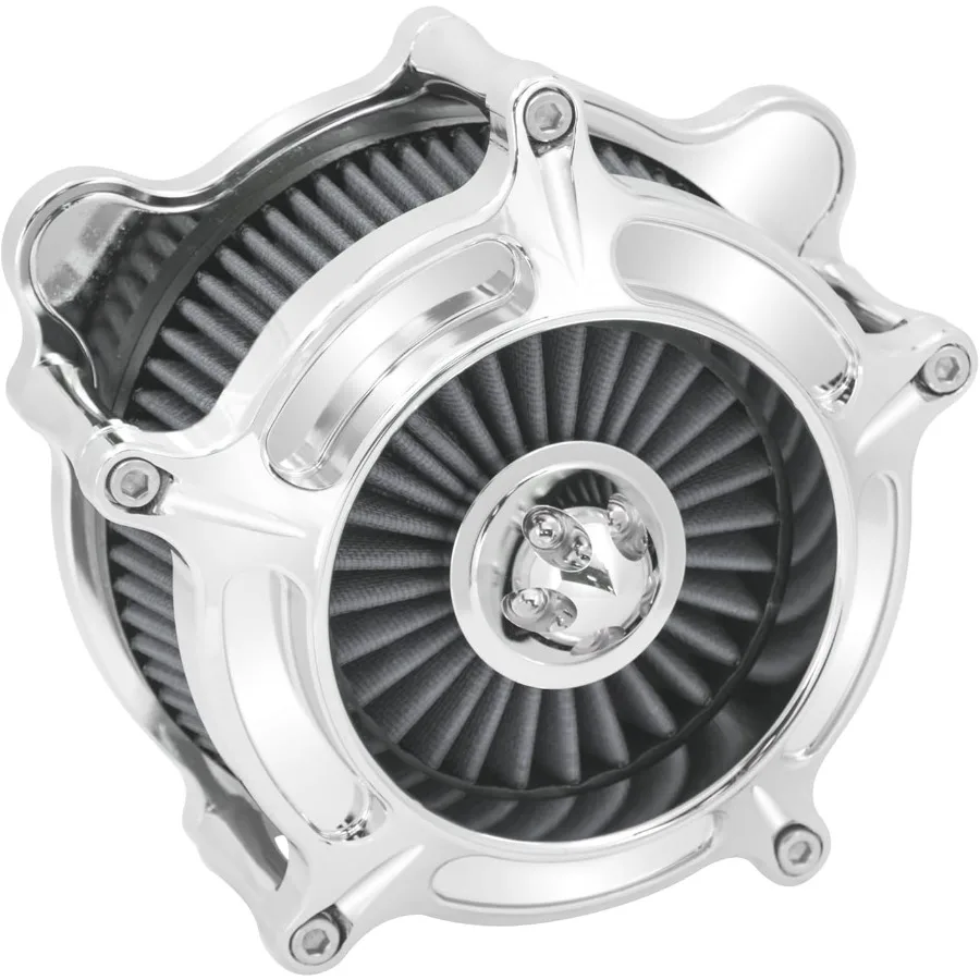 

Фильтр воздухоочистителя, алюминиевый хромированный корпус, серый элемент C для Harley Touring Road King Street Glide Softail Sportster Dyna 0816