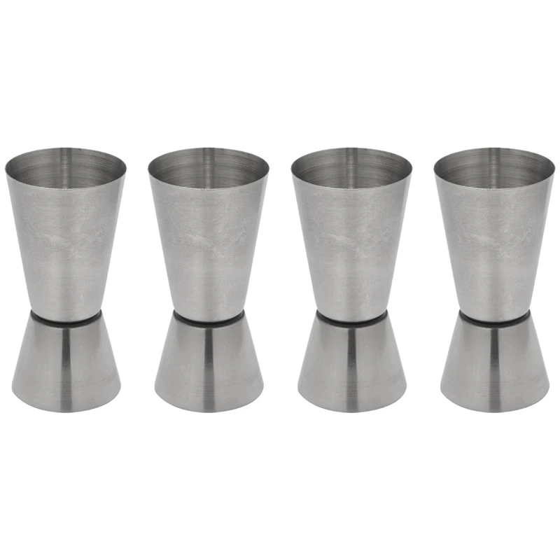 2X Stainless Steel 25/50 Ml Jigger Bar Craft Dual Spirit Measure Cup Peg Measuring Cup For Bar Party