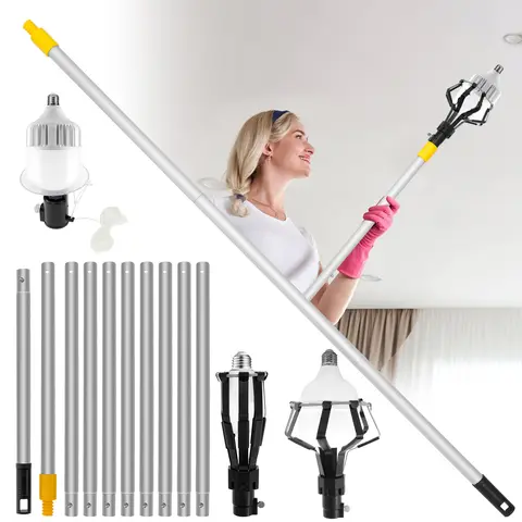 Light Bulb Changer High Ceilings Recessed Lights Flood Light Bulb Changing Tool Light Bulb Remover Telescoping Extension