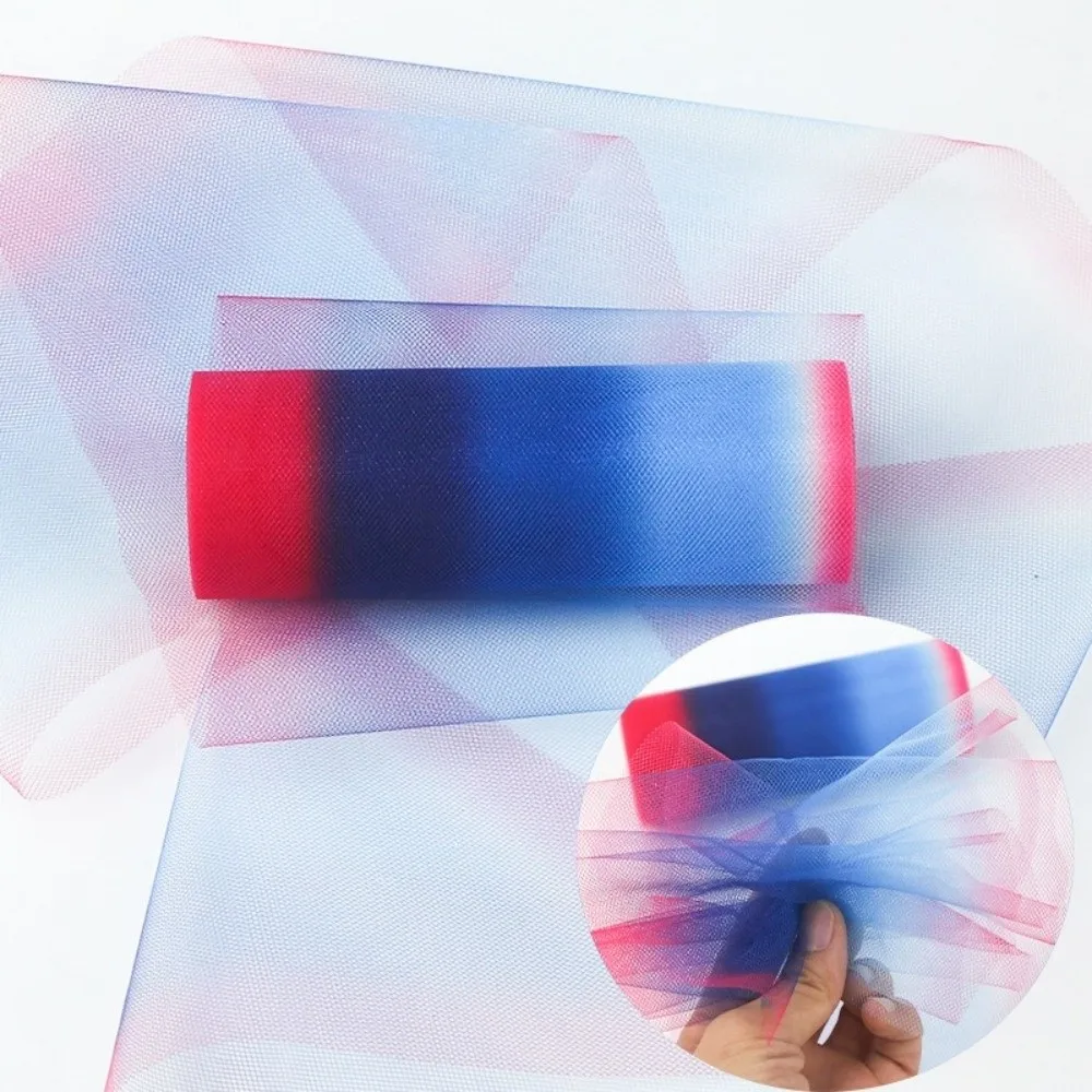 15cmX10Y Gradient Rainbow Tulle Roll Soft Mesh Roll Color Shift Iridescent Fabric Shimmer Flash Holographic Decorative Netting