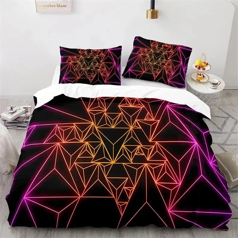 

Colorful Geometric Duvet Cover Set Psychedelic Swirl Bedding Set King Queen For Kids Adults Room Microfiber Abstract Quilt Cover