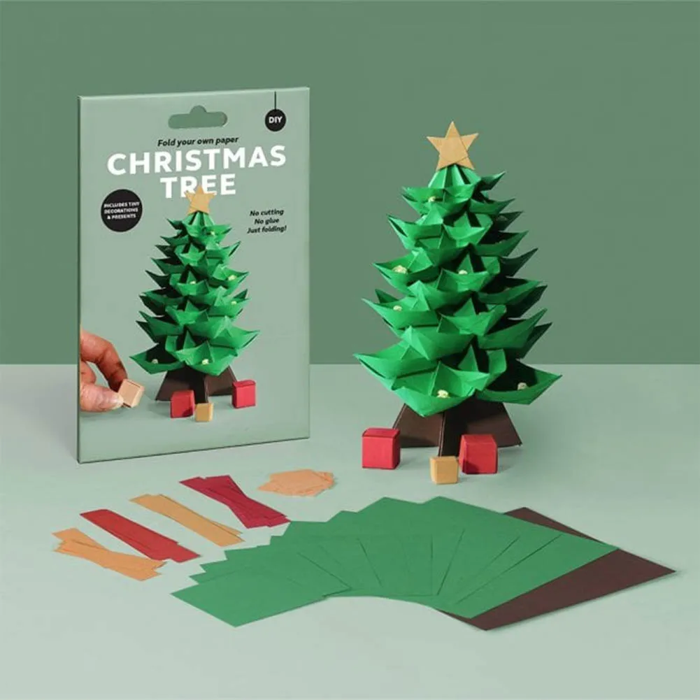 Multicolored DIY Paper Nativity Scene Origami Kit For Christmas Tree Holiday Home Decor Easy Assembly Craft