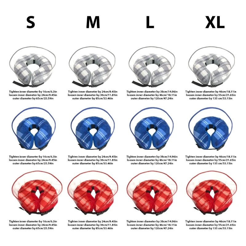 Pet Recovery Inflatable Collar Detachable Dog Collar Watermelon Pattern Collar Prevent Licking After Surgeries