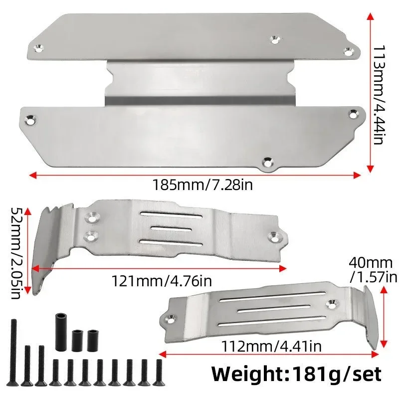 

Stainless Steel Chassis Armor Guard Protection Protector Skid Plate for TRXS Mini Slash 4X4 108164-1 RC Car Upgrade Parts