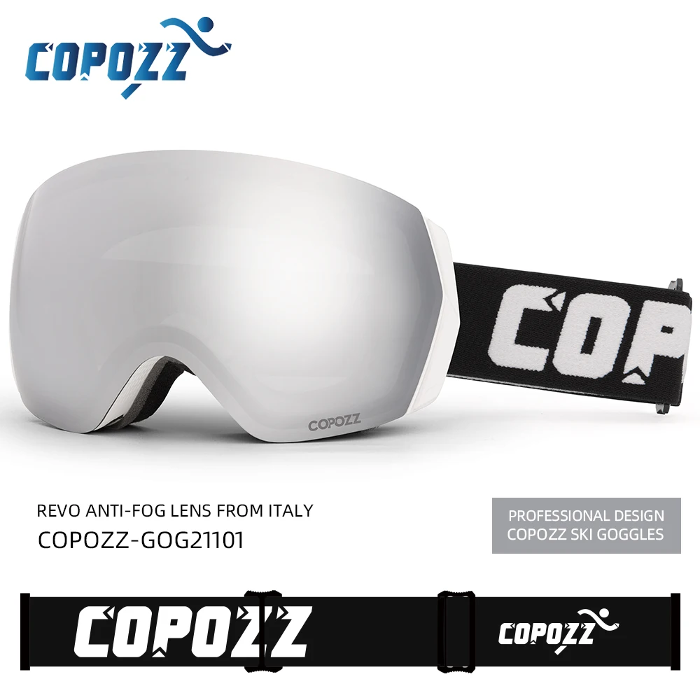 COPOZZ New Ski Goggles Double Lens Anti-fog UV400 Men Women Winter Snowboard Sports Adult Professional Adjustable Ski Goggles