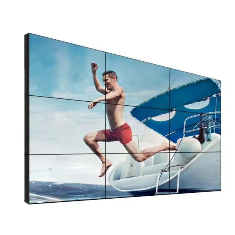 55 Inch Back Light Nits Wall Mounted LCD Video Wall With Narrow Bezel 1.8 mm 3.5 mm Hotel Digital for Commercial Signage