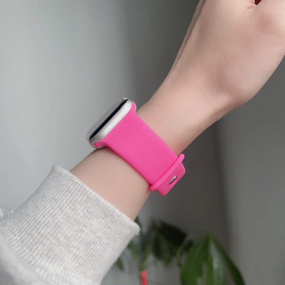 متفوقة سيليكون حزام ل سوار ساعة يد آبل النساء سلسلة الترا 10/9/8/7/6/5/4/3/ ل iwatch 40 مللي متر 41 مللي متر 42 مللي متر 44 مللي متر 45 مللي متر 46 مللي متر 49 مللي متر