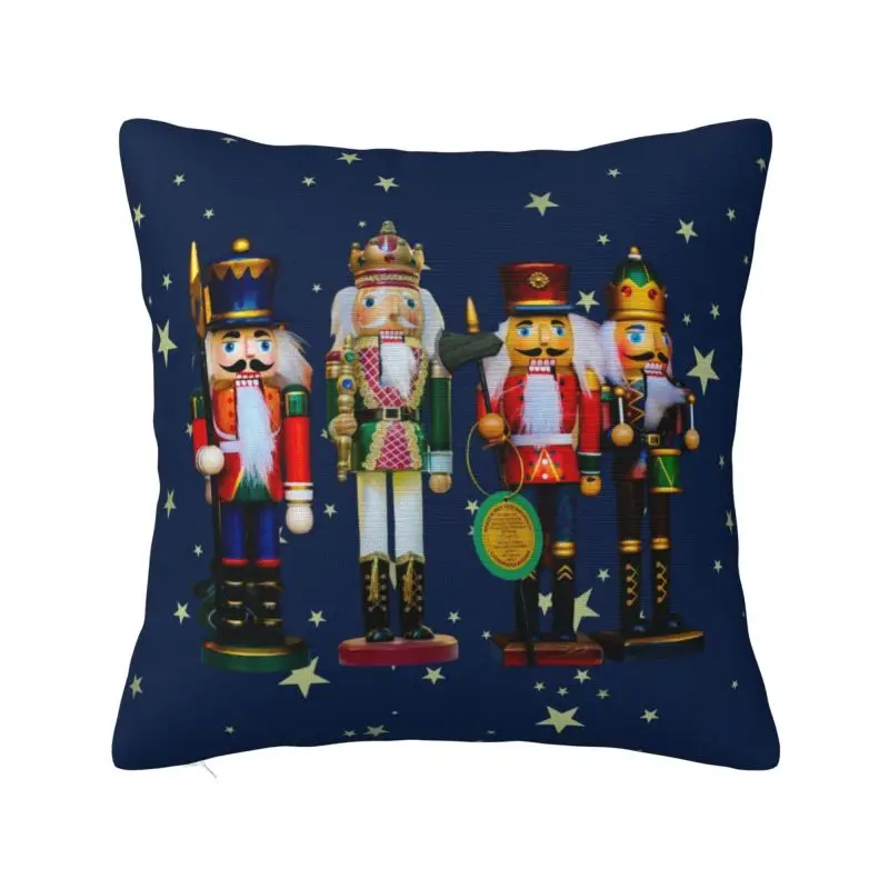 Holiday Nutcrackers Nordic Throw Pillow Covers Home Decor Christmas Nutcracker Cartoon Toy Soldier Cushion