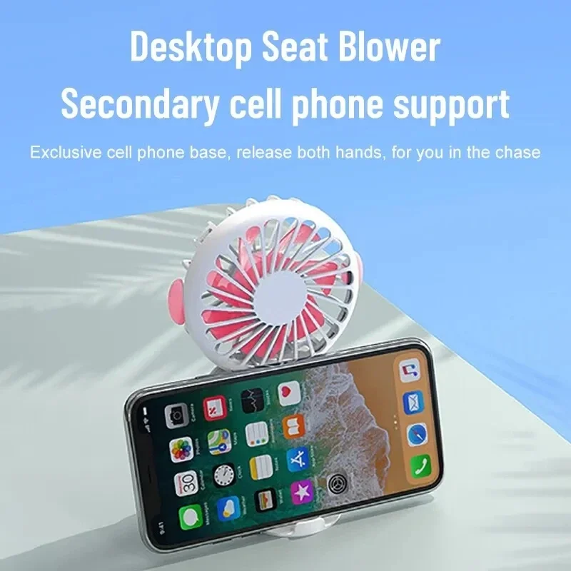 Портативный мини-вентилятор с зарядкой через USB, тихий ручной вентилятор, маленький креативный розовый, синий мини-вентилятор астронавта, студенческое общежитие, летний подарочный вентилятор