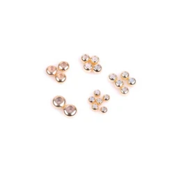 Hypoallergenic 14 Yellow Gold Filled Silica Stopper Crimp Beads For Women Jewelry Making Findings 50 pcs