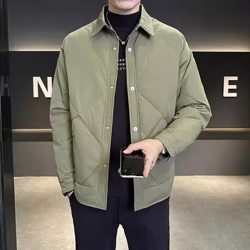 

2025 Men Jackets Winter Korean Warm Casual Coat New Fashion Trend Outwear for Men American Style Male Basketball Jacket
