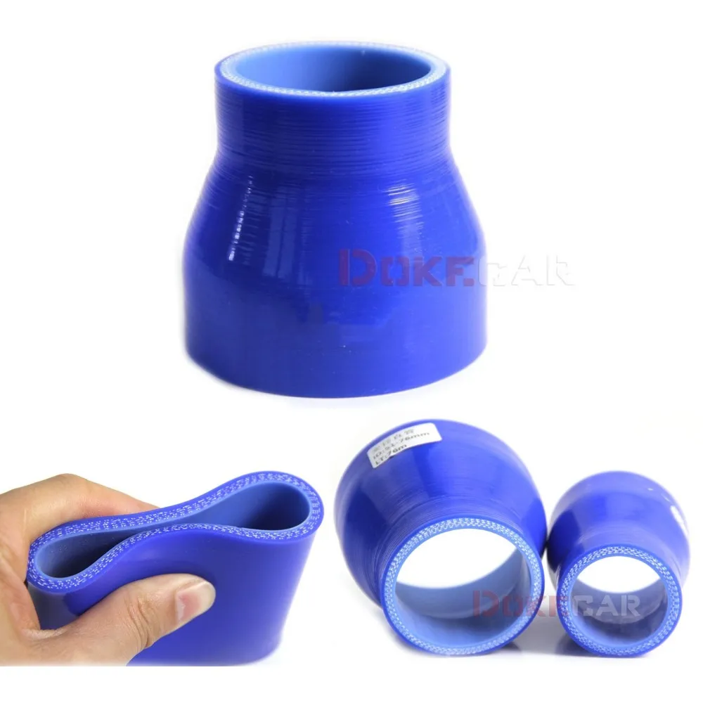 Big To Small Car Silicone Tubing Hose Intercooler Turbo Cold Air Intake Pipe Straight Coupler Hose 0 Degree Blue