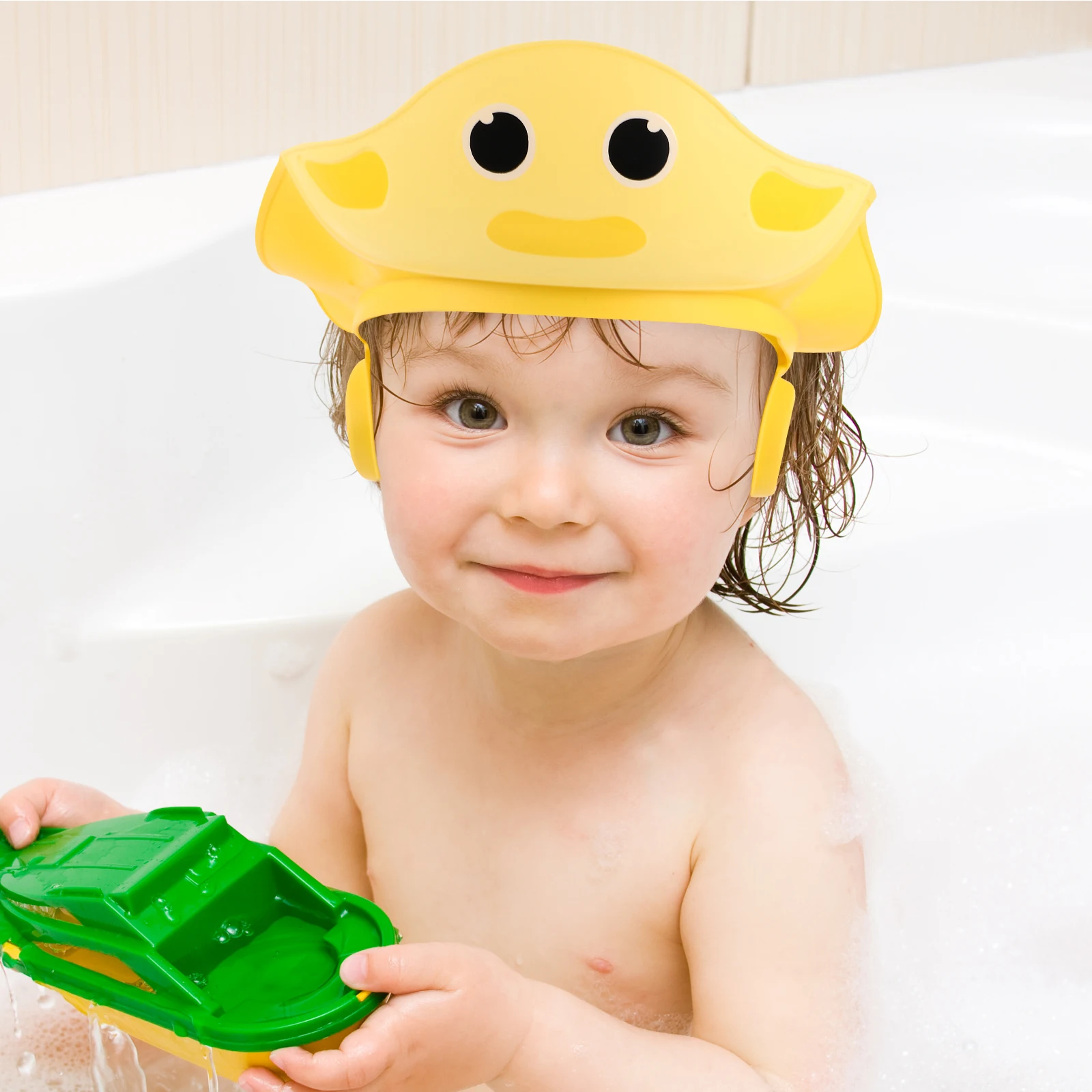 

Waterproof Baby Shampoo Guard Soft Silicone Toddler Bath Cap Adjustable Shower Visor Kid Hair Washing Shield Protector Cover