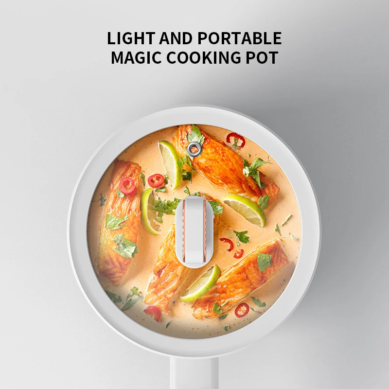 Non-stick electric cooking pot students household appliances multifunctional one electric fried boiling noodles electric hot pot