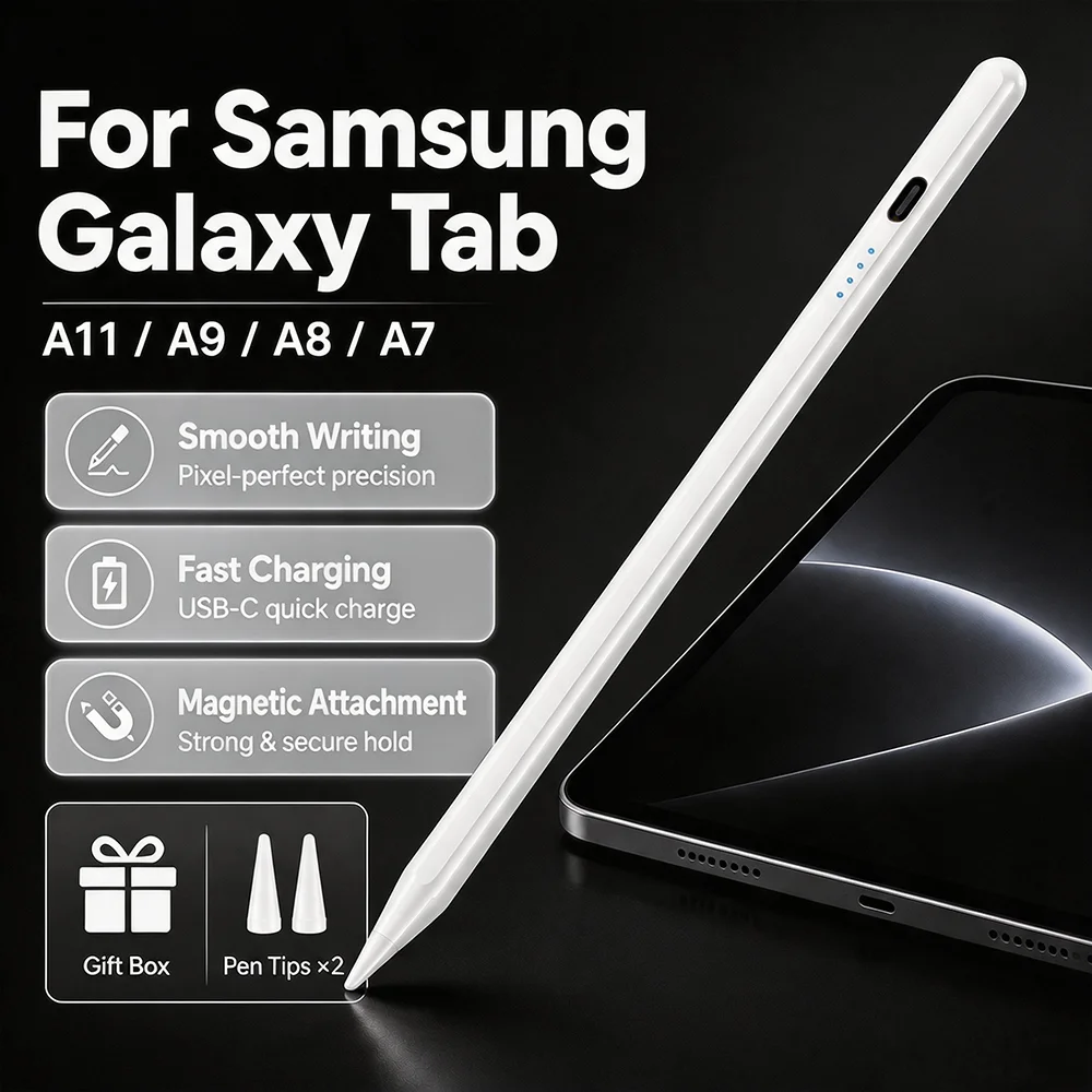 Stylet pour Samsung Galaxy Tab A9+ A8 A7 Lite S9FE S6Lite, stylet capacitif pour tablette Android Samsung S9+S8+S7+S7FE
