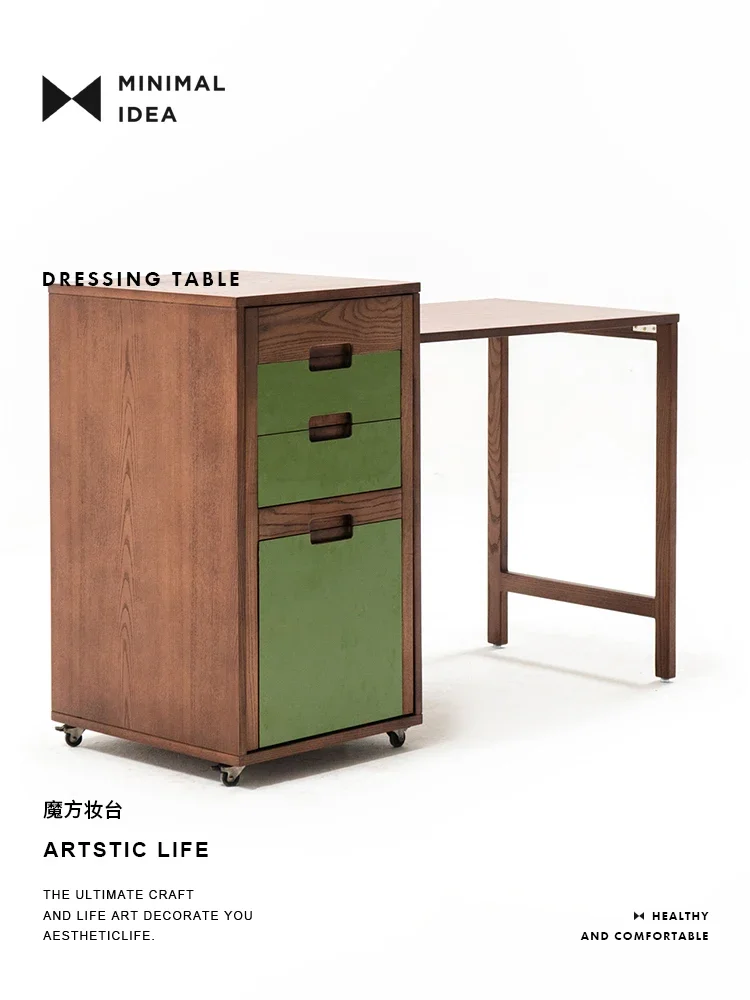 Rubik's cube chest desk modern retro three-bucket cabinet multi-functional folding desk to the living room light luxury