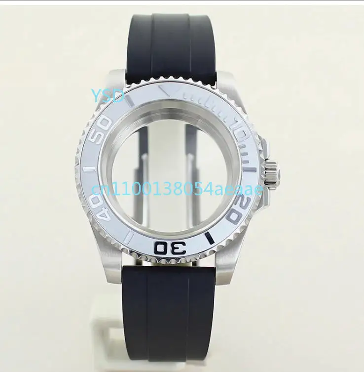 

40mm NH35 Case for NH35 NH36 movement 28.5mm Dial Sapphire Glass Rubber Strap SUB Watch Case 316L Steel Waterproof