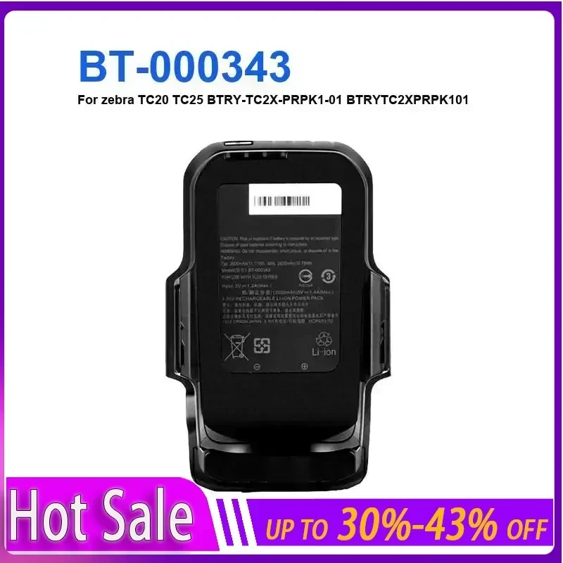 

Портативный терминал, аккумулятор 2900 мАч для zebra TC20 TC25 BTRY-TC2X-PRPK1-01 BTRYTC2XPRPK101 BT-000343, сменный аккумулятор
