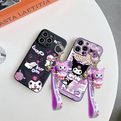 Kuromi Pendant Wrist Strap Phone Case For Xiaomi Redmi Note 10 Pro Max 9 8 7 10T 10S note 9T 9S 8T Toy Key Ring Cover