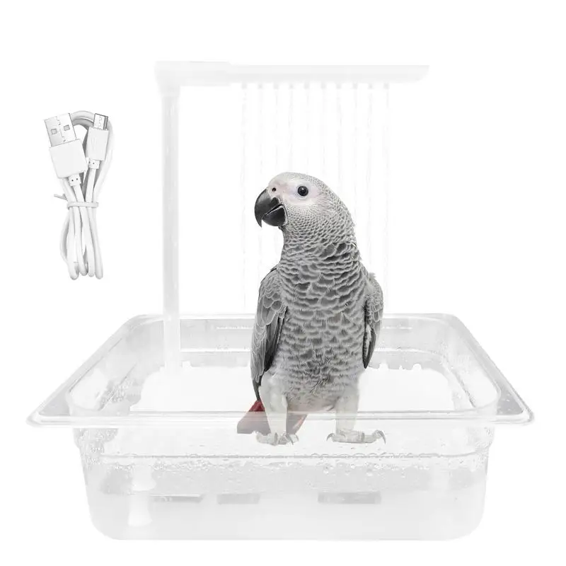 

Pet Bird Bath Basin Parrot Cage accessory Bath Basin Parrot Perch Shower Bowl Birds Accessories Parrot Toy Bird Bathtub box