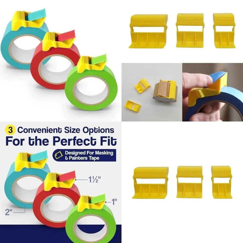 

Y1UD Pack of 3 Portable Tape Dispensers Tape Cutter for Creative Projects and More