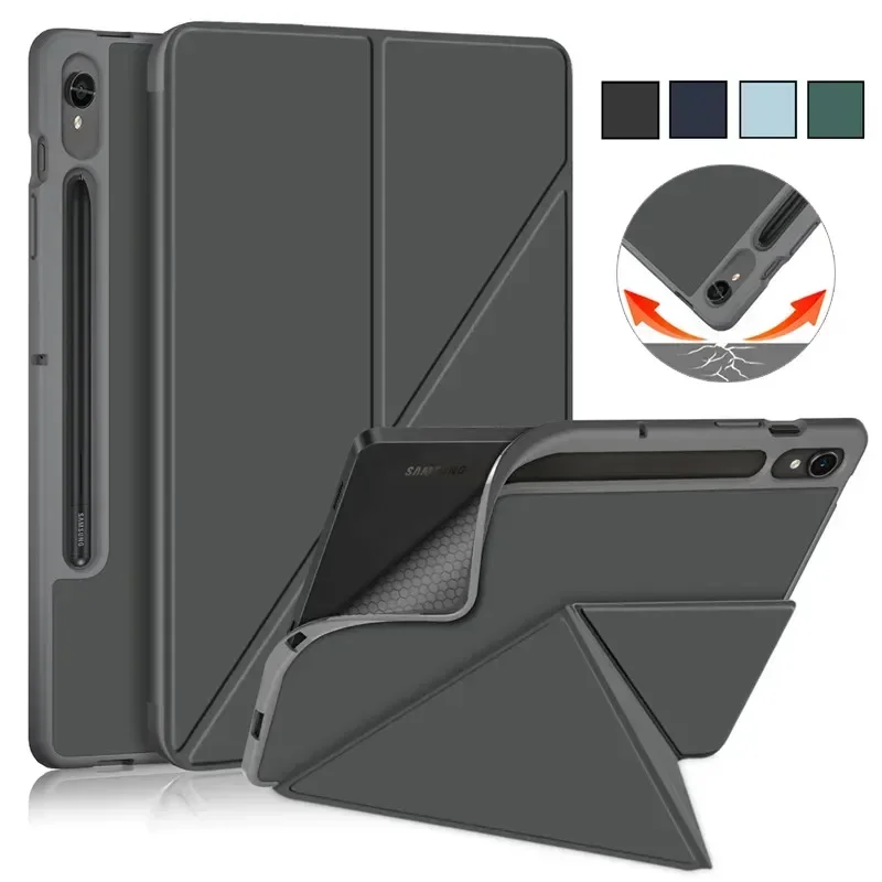 

Smart Tablet Cover For Samsung Galaxy Tab S9 11" Case with Pencil Holder Stand Funda For Galaxy Tab S9 Case SM-X710 SM-X716B